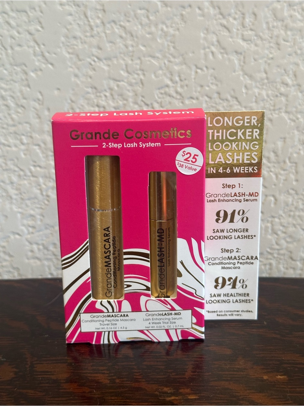 Grande Cosmetics 2-Step Lash System Serum & Mascara - Gold